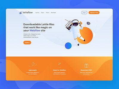 Lottieflow website design branding design logo lottieflow webflow website website design