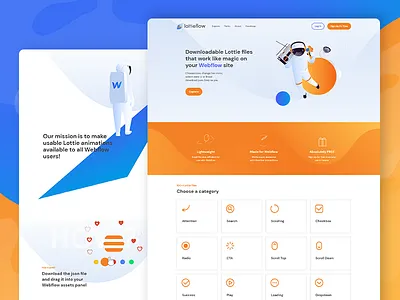 Lottieflow website design branding design logo lottieflow webflow website website design