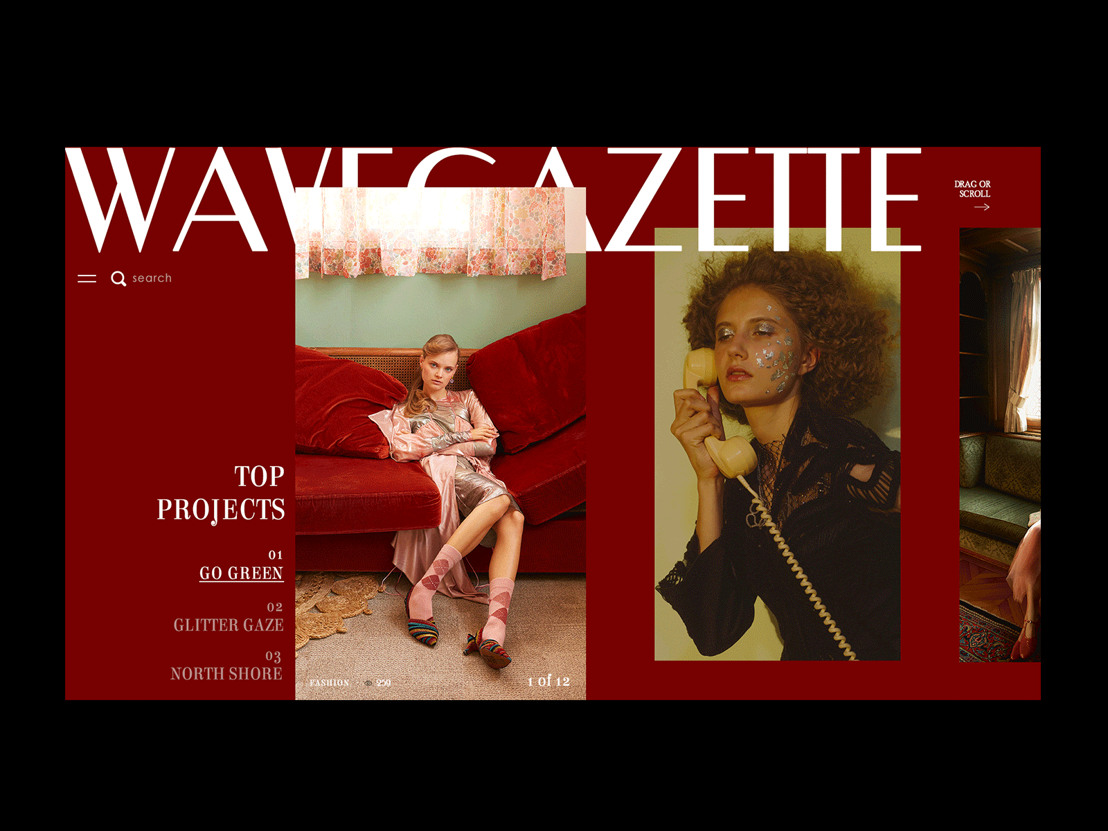 V.2 WAVEGAZETTE : fashion e-magazine concept (unofficial) clean design dribbble fashion interface lifestyle magazine design magazine illustration minimal simple typography ui ux web webdesign