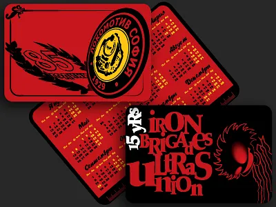 Pocket callendars graphic design vector