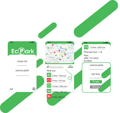 Eco park app design android android app design app app design apple application design vector