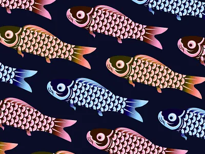 Koi Fish artwork drawing fish icon illustration koi koi fish pattern pond scale texture water