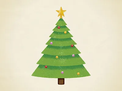 Christmas Doodle christmas christmas tree illustration star texture