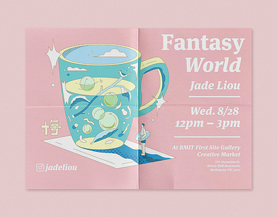 Fantasy World Collection | Illustration - 奇幻世界系列插畫 art behance collection design digitalart fantasy graphic design illustration illustration art illustrator pink postcard poster poster design posters vector vector art vector illustration