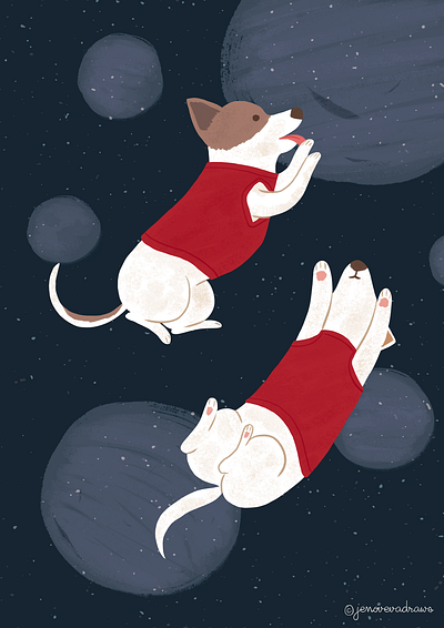 Space Dogs - Belka & Strelka illustration