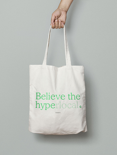 Gracie's "Believe the Hype" Tote branding brandmark design illustrator logo typography vector