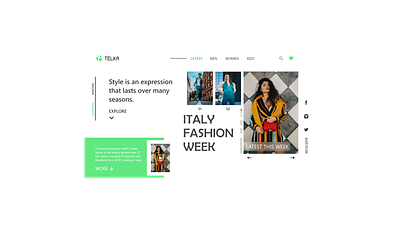 Telko Fashion 3 app color creative creative design design designing dribbble fashion style ui ux ux ui website website design