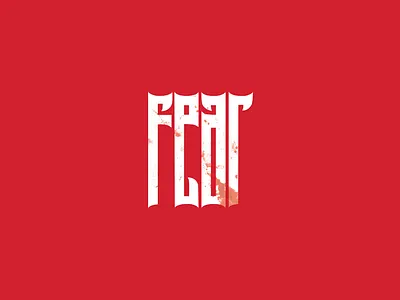 FEAR TYPOGRAPHY animation app design icon illustration product typography ui ux vector