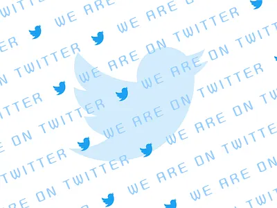 We are on Twitter!! brand brand design cute font follow followers google fonts tweet twitter