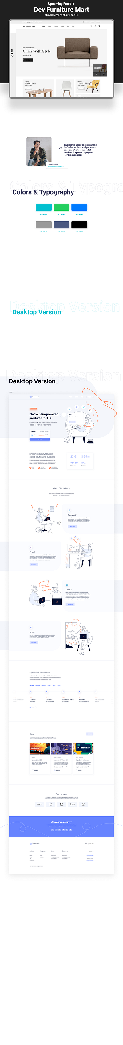 Upcomming Freebie Furniture eCommerce Website UI business corporate design dev ecommerce exclusive freebie furniture graphic minimal modern simple ui upcomming ux website