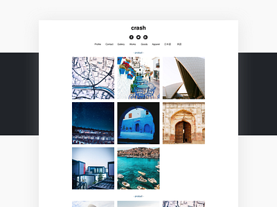 Basic Photo Portfolio concept black ui ux web white