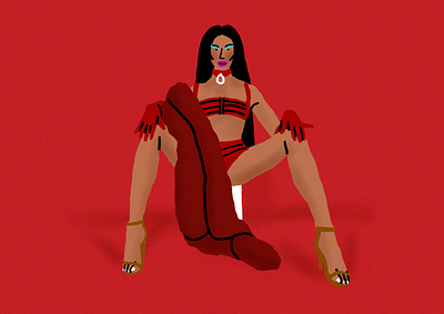 Category is: legs dragqueen illustration naomismalls red rupaul