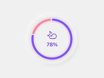Data Widget for Sleep Tracker data design display gradient health neumorphism piechart sleep ui widget