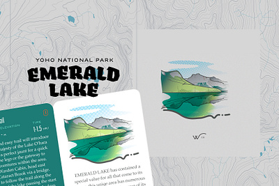 Emerald Lake brand connect the dots creative direction design hike identity illustration landscape maps myth online thewayfindercompany wanderer series