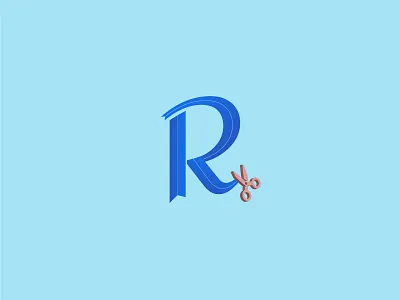 Ribbon - Daily Logo Challenge: Day 4 - Single Letter Logo brand identity branding challenge color craft daily dailylogochallenge design graphic idenity illustration logo logo design ribbon scissor vector