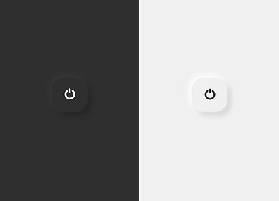 OFF Button Icons (Black/White BG) icon neumorphism off icon