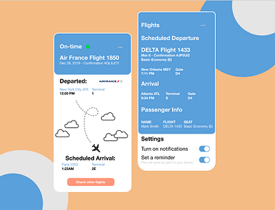 Fly Tracker v2 animation app art design front end development illustration illustrator ui ux webdesign