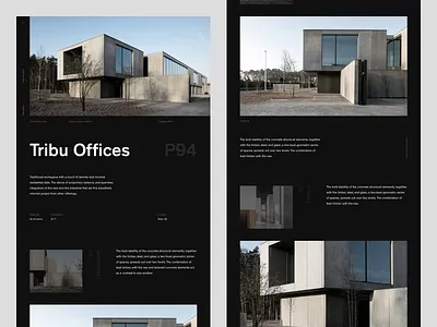 Tribu Offices [Website — 002] architecture black brutalism design layout minimal minimalism mockup modernism sketch type typography ui ux web website