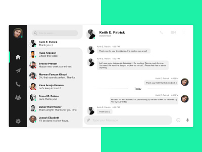 Daily UI :: 013 Direct Messaging app application webdesign