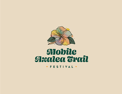 Mobile Azalea Trail Festival Logo alabama azalea brand design branding festival flower identity illustration logo ohno blazeface typography