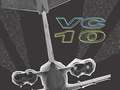 VC10 Warhol Style airplanes design illustration logo