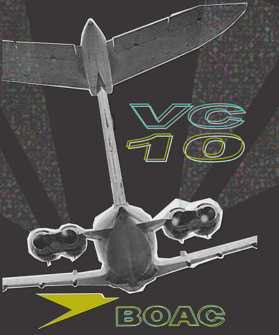 VC10 Warhol Style airplanes design illustration logo