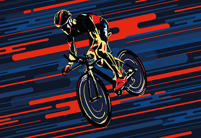 Sports Illustration Series #9 - Cycle art design digital graphic illustration vector work