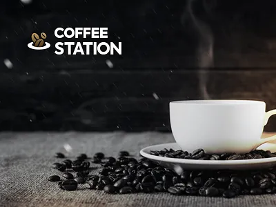 Coffee Station Logo art branding coffee coffee logo design illustration logo logo design logo design branding typography ui design ux design vector