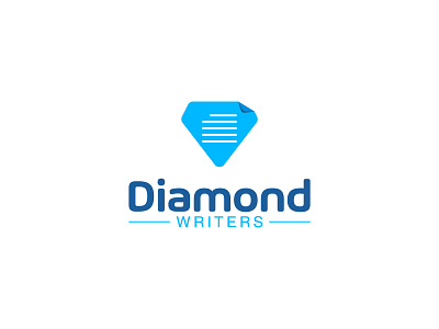 DiamondWriters book diamond diamonds icon jewelry logo logodesign minimalist paper pen simple vector words writer writers