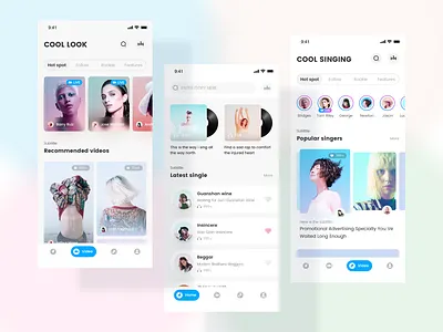 Music concept 2 blue clean music app