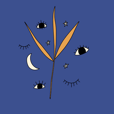 This Night Can See drawing drawing style eyes illustration ipad pro minimal night procreate procreate app womenofillustration womenwhodraw