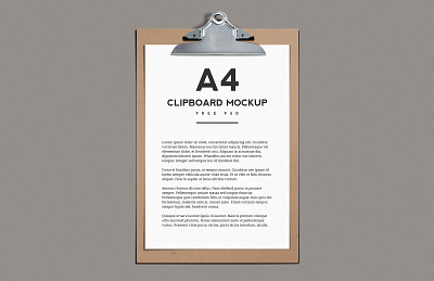 Free A4 Paper Clipboard Mockup design free psd freebie freebies interface mockup mockup design mockup psd mockup template ui