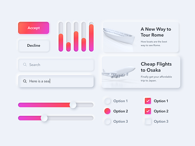 Neumorphic Components 2020 2020 trend components neumorphism react ui ux