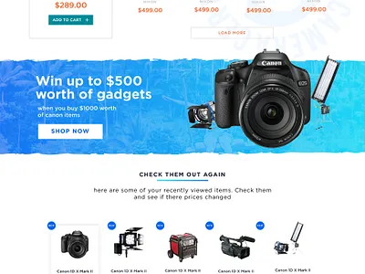 Hawaii Cameras Store eccomerce shopify webdesign