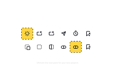 Actions 5 Icon Pack drag and drop freebie icon icon set iconography icons icons pack line icons loader switch tabs tags timer