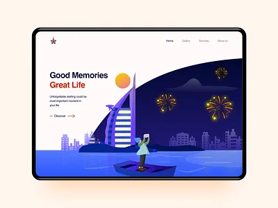 Celebration landing page branding celebrate colors concept dark mode design illustration landing page minimal nature patterns typography ui vector visual design visual storytelling