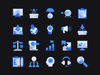 Business & Strategy Icons app business flat design flat icon graphic design icon a day icon app icon pack iconography icons iconset illustration logo pixel perfect strategy ui user interface ux vector web