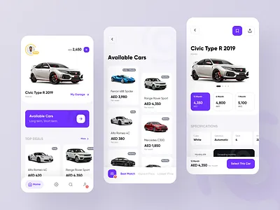 Car Rental app app application car carasti card ios minimal redesign rental rental app rental car ui ux