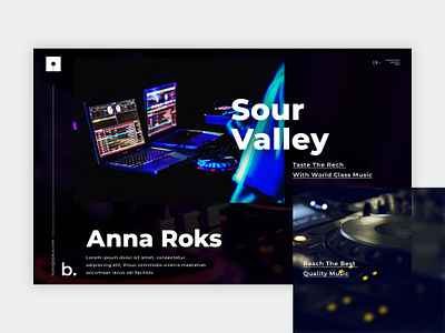 Anna Rocks band branding design music typography ui ux web website website design