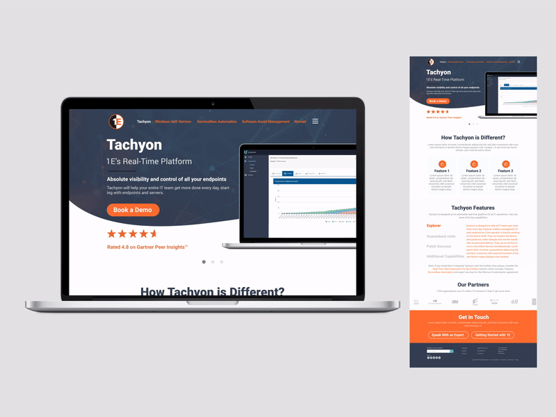 Product Landing Page communication design landing page orange product product page uiux ux website