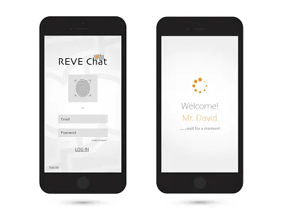 Mobile app for reve chat illustration ios app log in page ui design