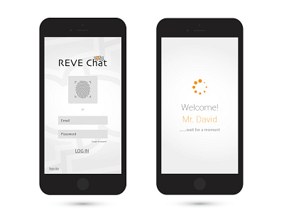 Mobile app for reve chat illustration ios app log in page ui design