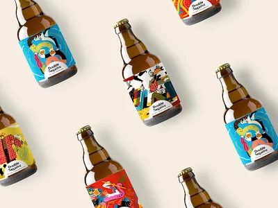 Double Negative: Craft Beer beer brand illustration branding character design colorful craft beer design illustration packaging packaging design packaging illustration