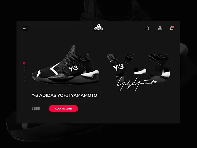 Adidas| Y-3 Concept adidas clean design ecommerce design sport store ui ux