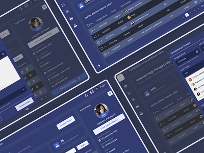 Hosptial Patient Management - Dashboard Dark Mode UI app dashboard design illustration landing page minimalist ui ux website