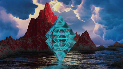 Landscape Geometry 3d 3d art abstract abstract art amateur art artist blend blender blender 3d blender3d blender3dart blue clouds design geometric art geometry landscape procedural sky