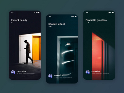 Photographer - Home Page app design photos