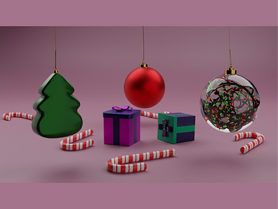 Happy Holidays 2020 3d 3d art amateur art blend blender blender 3d blender3d blender3dart christmas design holidays illustration illustration art new years red vacation visual winter