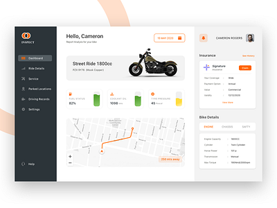 Motorbike Report branding dasboard design dribbble motorbike ui ux