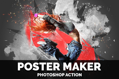 Poster Maker photoshop action abstract action actions artistic artwork canvas photo manipulation photoshop action poster art poster design wall art watercolor